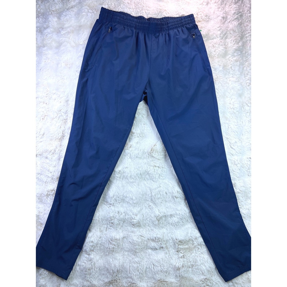 Russell Athletic Mens Dri-Power 360 Training Pants Navy Blue Sz L Zip Pockets A6